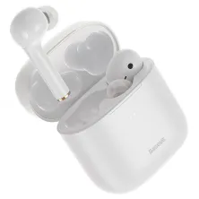 Бездротові Bluetooth навушники Baseus Encok TWS W06 з функцією бездротової зарядки Qi Білий