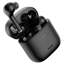 Бездротові Bluetooth навушники Baseus Encok TWS W06 з функцією бездротової зарядки Qi Чорний