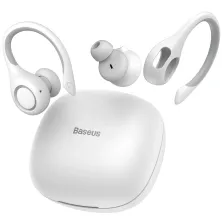 Бездротові Bluetooth навушники Baseus Encok TWS W17 з функцією бездротової зарядки Qi Білий