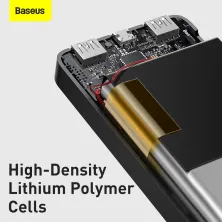 УМБ Baseus Bipow Digital Display 10000mAh 15W 3A 2USB + Type-C Чорний