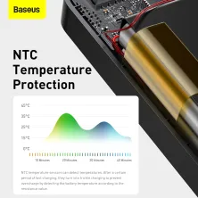УМБ Baseus Bipow Digital Display 10000mAh 15W 3A 2USB + Type-C Чорний