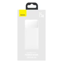 УМБ Baseus Bipow Digital Display 20000mAh 15W 3A 2USB + Type-C Білий