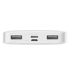 УМБ Baseus Bipow Digital Display 10000mAh 15W 3A 2USB + Type-C Білий