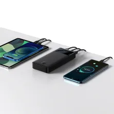 УМБ Baseus Bipow Digital Display 20000mAh 15W 3A 2USB + Type-C Чорний
