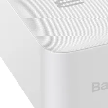 УМБ Baseus Bipow Digital Display 30000mAh 15W 3A 2USB + Type-C Білий