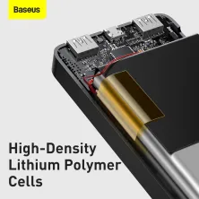 УМБ Baseus Bipow Digital Display 30000mAh 15W 3A 2USB + Type-C Чорний