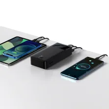УМБ Baseus Bipow Digital Display 30000mAh 15W 3A 2USB + Type-C Чорний