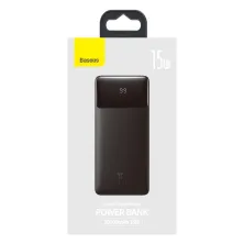 УМБ Baseus Bipow Digital Display 30000mAh 15W 3A 2USB + Type-C Чорний