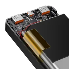 УМБ Baseus Bipow Digital Display 30000mAh 20W 3A з технологією QC3.0 + PD3.0 2USB + Type-C + Кабель USB to Micro USB Чорний