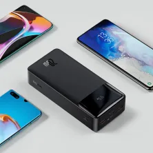 УМБ Baseus Bipow Digital Display 30000mAh 20W 3A з технологією QC3.0 + PD3.0 2USB + Type-C + Кабель USB to Micro USB Чорний