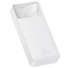УМБ Baseus Bipow Digital Display 20000mAh 20W 3A з технологією QC3.0 + PD3.0 2USB + Type-C + Кабель USB to Micro USB Білий