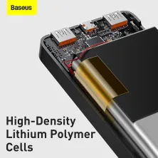 УМБ Baseus Bipow Digital Display 10000mAh 20W 3A с технологией QC3.0+PD3.0 2USB+Type-C + Кабель USB to Micro USB Черный