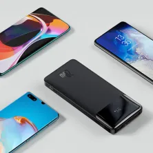 УМБ Baseus Bipow Digital Display 10000mAh 20W 3A с технологией QC3.0+PD3.0 2USB+Type-C + Кабель USB to Micro USB Черный