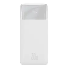 УМБ Baseus Bipow Digital Display 10000mAh 20W 3A з технологією QC3.0 + PD3.0 2USB + Type-C + Кабель USB to Micro USB Білий