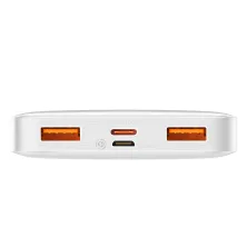 УМБ Baseus Bipow Digital Display 10000mAh 20W 3A з технологією QC3.0 + PD3.0 2USB + Type-C + Кабель USB to Micro USB Білий