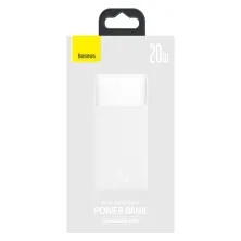 УМБ Baseus Bipow Digital Display 10000mAh 20W 3A з технологією QC3.0 + PD3.0 2USB + Type-C + Кабель USB to Micro USB Білий