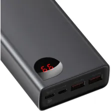УМБ Baseus Adaman Metal Digital Display 20000mAh 65W 6A с технологией QC3.0+PD3.0 2USB+Type-C + Кабель USB to Type-C Черный