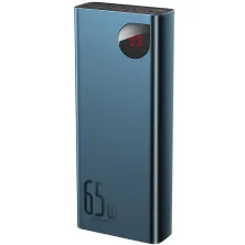 УМБ Baseus Adaman Metal Digital Display 20000mAh 65W 6A с технологией QC3.0+PD3.0 2USB+Type-C + Кабель USB to Type-C Синий