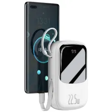 УМБ Baseus Q Pow 20000mAh 22.5W 5A з технологією QC3.0+PD3.0 та Type-C кабелем 22.5W Білий