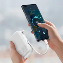 УМБ Baseus Q Pow 20000mAh 22.5W 5A з технологією QC3.0+PD3.0 та Type-C кабелем 22.5W Білий