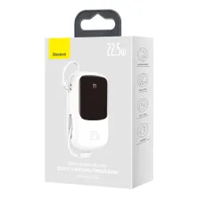 УМБ Baseus Q Pow 20000mAh 22.5W 5A з технологією QC3.0+PD3.0 та Type-C кабелем 22.5W Білий