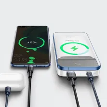 УМБ Baseus Magnetic 1in2 10000mAh 20W 3A QC3.0+PD3.0 с Беспроводной зарядкой Qi 10W Белый
