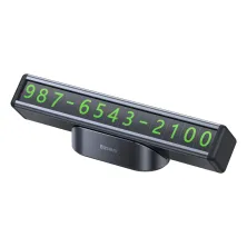 Автовизитка парковочная карта Baseus Square Bar Temporary Parking Number Plate версия для двух номеров Черный