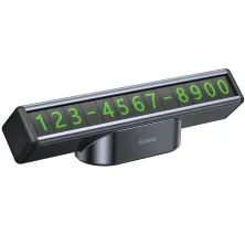 Автовізитка паркувальна карта Baseus Square Bar Temporary Parking Number Plate версія для двох номерів Чорний