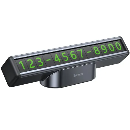 Автовизитка парковочная карта Baseus Square Bar Temporary Parking Number Plate версия для двух номеров Черный