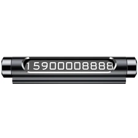 Автовизитка парковочная карта Baseus Metal Temporary Parking Number Plate Черный