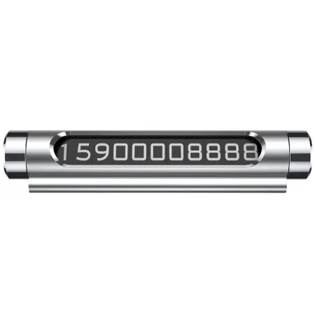 Автовизитка парковочная карта Baseus Metal Temporary Parking Number Plate Серебристый