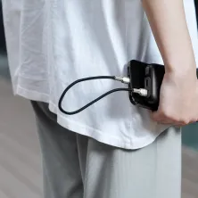 Кабель Baseus Cafule Metal Cable USB to Lightning 2.4A 0.25m Чорний