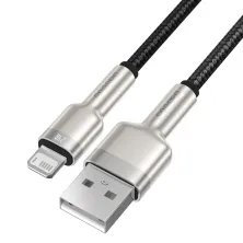 Кабель Baseus Cafule Metal Cable USB to Lightning 2.4A 0.25m Чорний