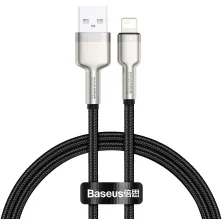 Кабель Baseus Cafule Metal Cable USB to Lightning 2.4A 0.25m Чорний