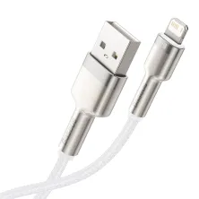 Кабель Baseus Cafule Metal Cable USB to Lightning 2.4A 2m Білий