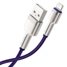 Кабель Baseus Cafule Metal Cable USB to Lightning 2.4A 2m Фиолетовый