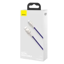 Кабель Baseus Cafule Metal Cable USB to Lightning 2.4A 2m Фиолетовый