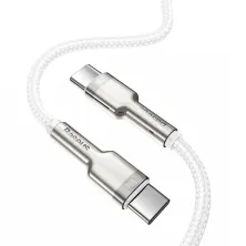 Кабель Baseus Cafule Metal Cable Type-C to Type-C 100W 20V 5A 1m Белый