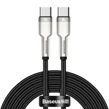 Кабель Baseus Cafule Metal Cable Type-C to Type-C 100W 20V 5A 2m Черный