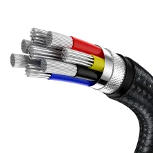 Кабель Baseus Cafule Metal Cable Type-C to Type-C 100W 20V 5A 1m Черный