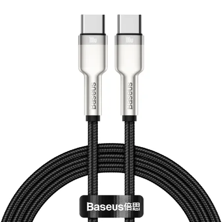 Кабель Baseus Cafule Metal Cable Type-C to Type-C 100W 20V 5A 1m Черный