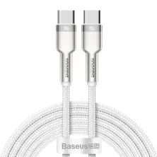 Кабель Baseus Cafule Metal Cable Type-C to Type-C 100W 20V 5A 2m Белый