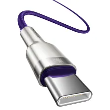 Кабель Baseus Cafule Metal Cable Type-C to Type-C 100W 20V 5A 1m Фиолетовый