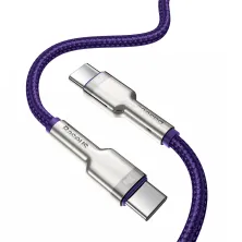 Кабель Baseus Cafule Metal Cable Type-C to Type-C 100W 20V 5A 1m Фиолетовый