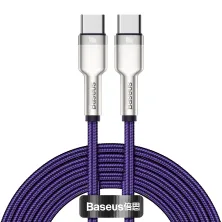 Кабель Baseus Cafule Metal Cable Type-C to Type-C 100W 20V 5A 2m Фиолетовый
