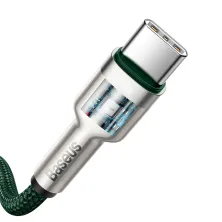 Кабель Baseus Cafule Metal Cable Type-C to Type-C 100W 20V 5A 1m Зеленый