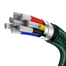 Кабель Baseus Cafule Metal Cable Type-C to Type-C 100W 20V 5A 1m Зеленый