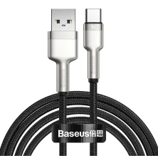 Кабель Baseus Cafule Metal Cable USB to Type-C 40W 5A 2m Чорний