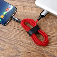 Кабель Baseus C-shaped Light Intelligent power-off Cable USB to Type-C QC3.0 3A 1m Красный
