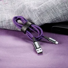 Кабель Baseus C-shaped Light Intelligent power-off Cable USB to Type-C QC3.0 3A 1m Фиолетовый